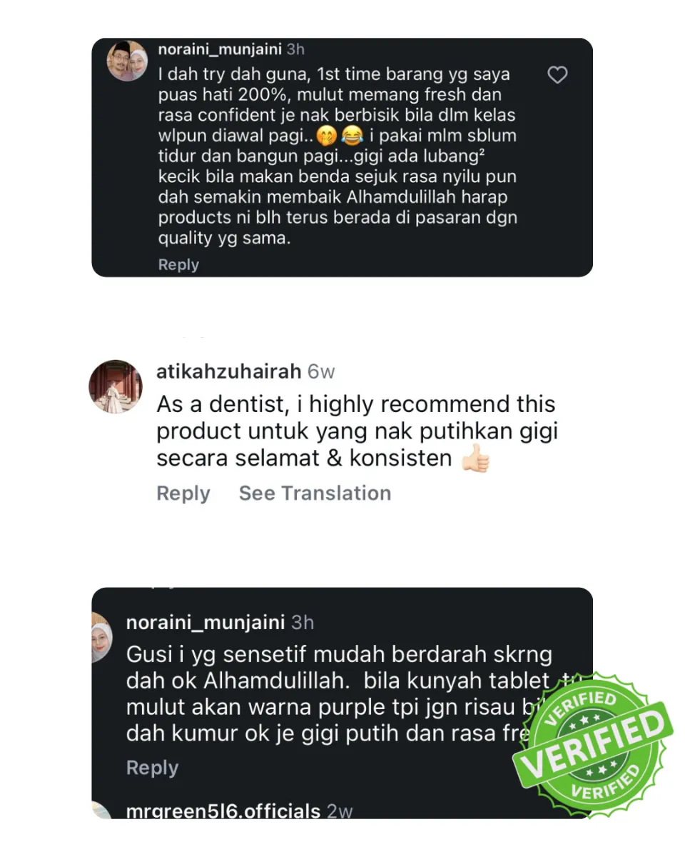 Testimoni pelanggan SmileHerb